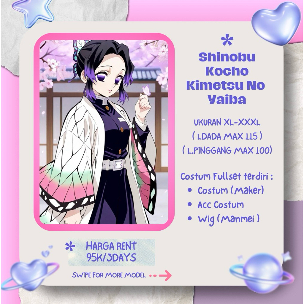 SEWA / RENTAL COSTUM COSPLAY SHINOBU