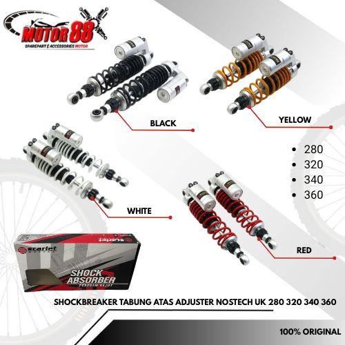 Shock Sok Skok Tabung Atas Adjuster Nostech Scarlet Racing Original UK 280 320 340