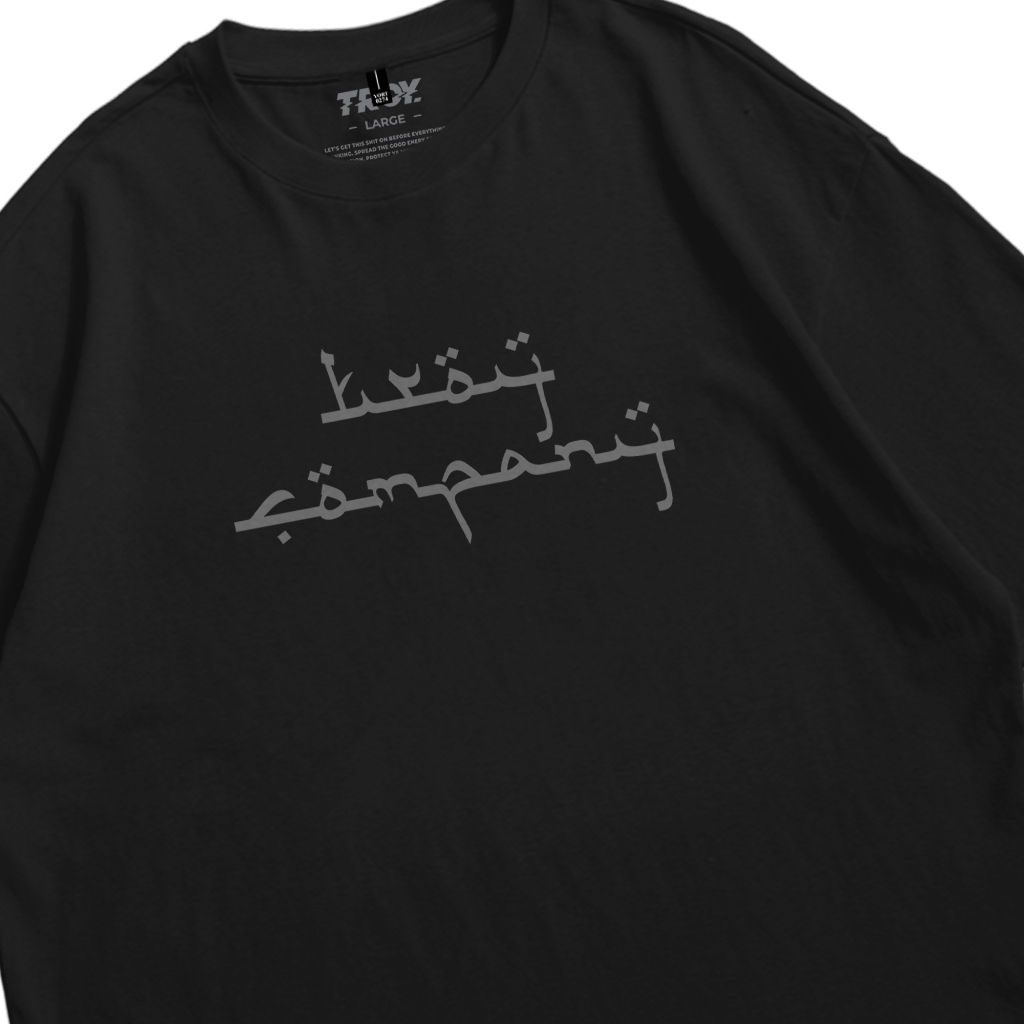 Troy Company Oversize Tshirt Black What is Right - Kaos Oversize Hitam Lengan Pendek OVD 3290