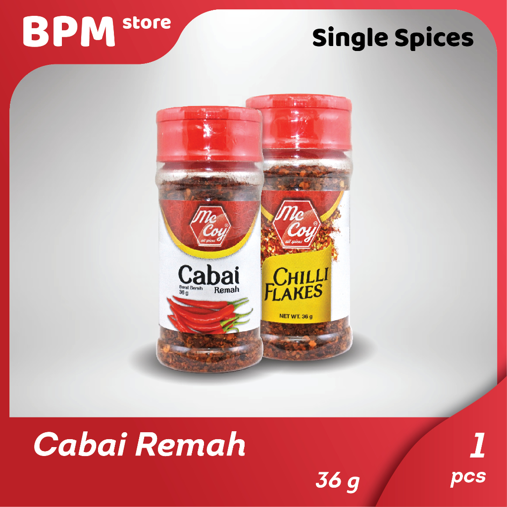 

McCoy Cabai Remah – Cabai Kasar Pedas Alami | Cocok untuk Sambal & Topping