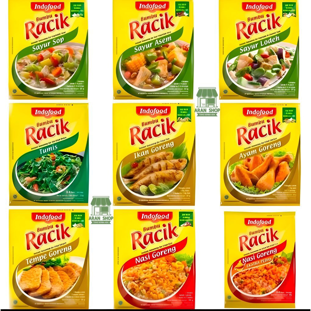 

Bumbu Racik Rencengan All Varian 1 Pack (Isi 10 Sachet) – Bumbu Masak Praktis Lengkap