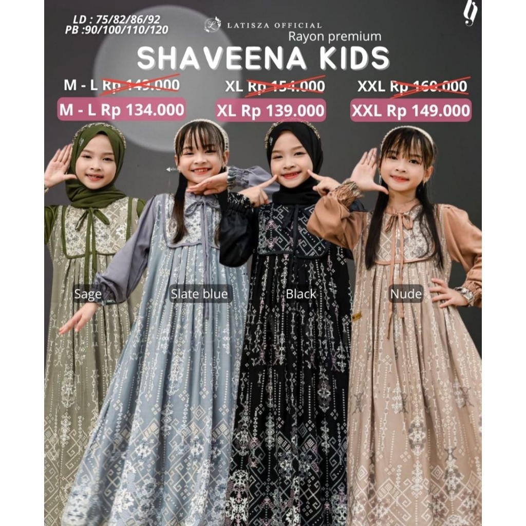 LA TISZA Gamis anak anak ukuran XXL warna nude