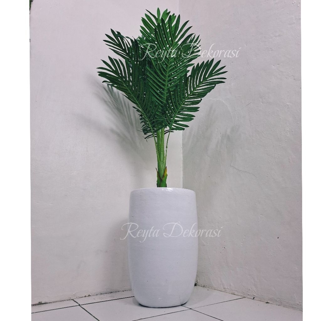 palem Dekorasi elegan tinggi 120cm pohon hias palem bunga hias plastik