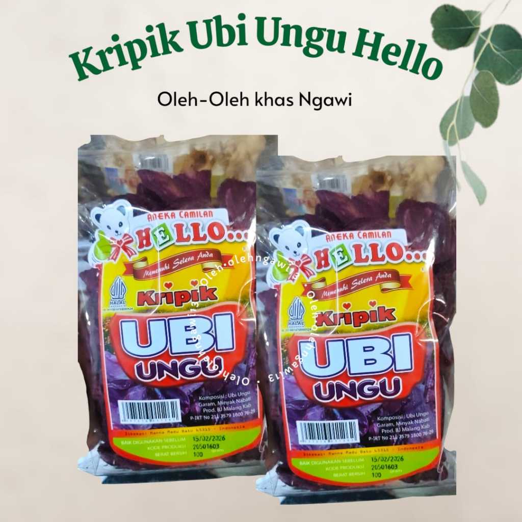 

KERIPIK UBI UNGU PRODUKSI HELLO, KERIPIK KETELA , KERIPIK UBI,