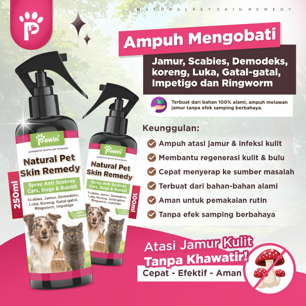 Pawin Obat Kulit Hewan Scabies Infeksi Kulit Anjing Kucing Kelinci Hewan
