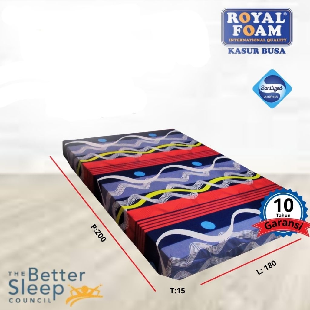 120x200x15 Kasur Busa Royal Foam Density 16 anti kempes Bergaransi