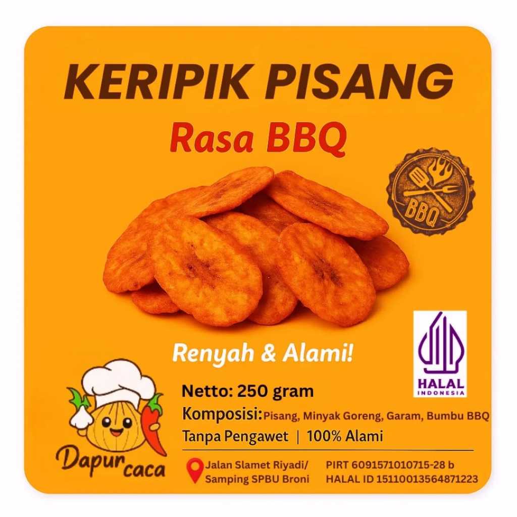 

Keripik Pisang BBQ Dapur Caca