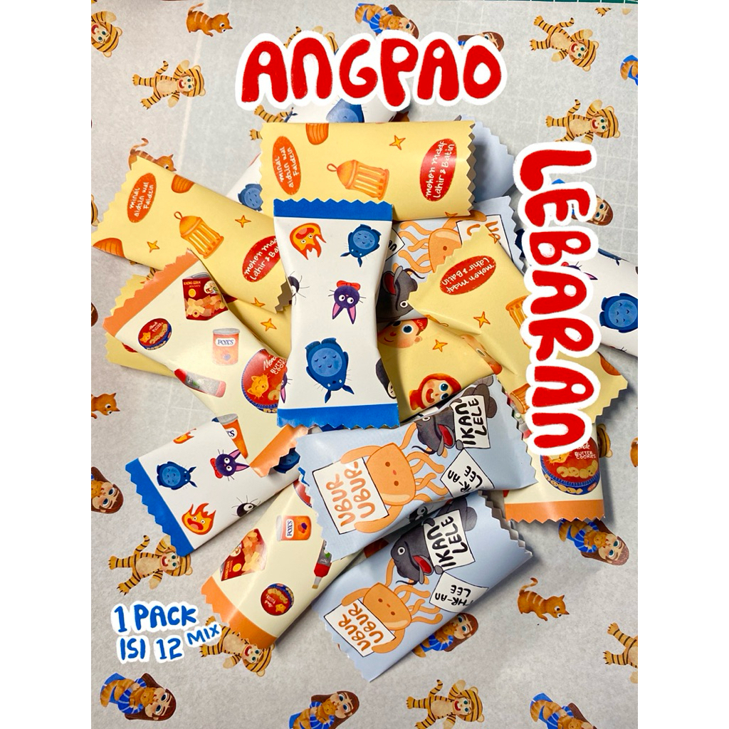 

Angpao Lebaran Bungkus Permen Free Double Tip 1 pack isi 12 mix