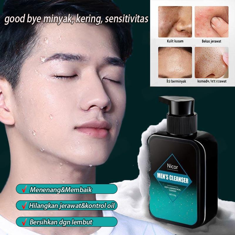 Face Wash Pria wajah pria 160g  Pembersih Wajah Pria Pembersih Wajah Jerawat  Pembersih Wajah Pria