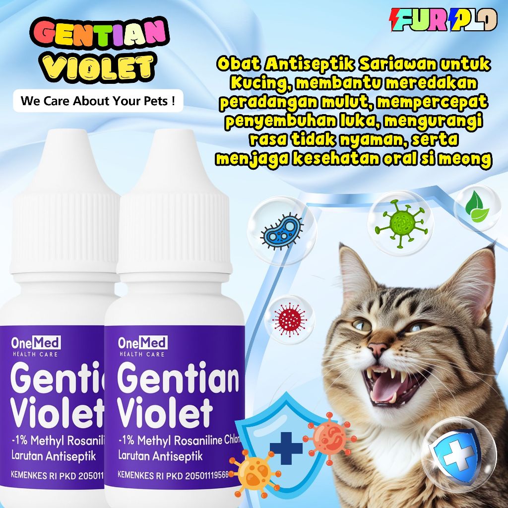 Obat Sariawan Sirup Gom Warna Ungu Gentian Violet Aman Original Ampuh Membantu Mengatasi Sariawan Fu