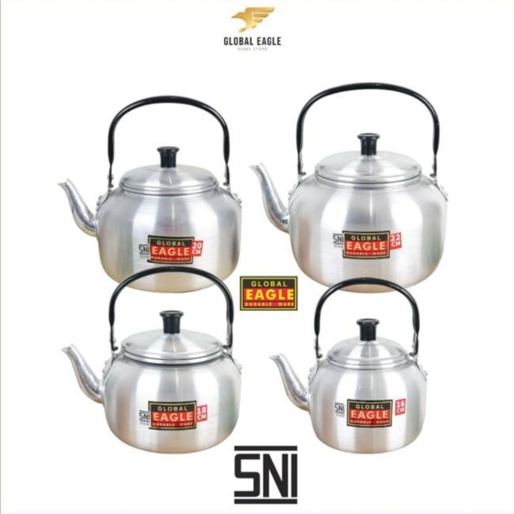 Teko cor masak air panas Eagle 16 18 20 22 24 26 28 CM alumunium ceret