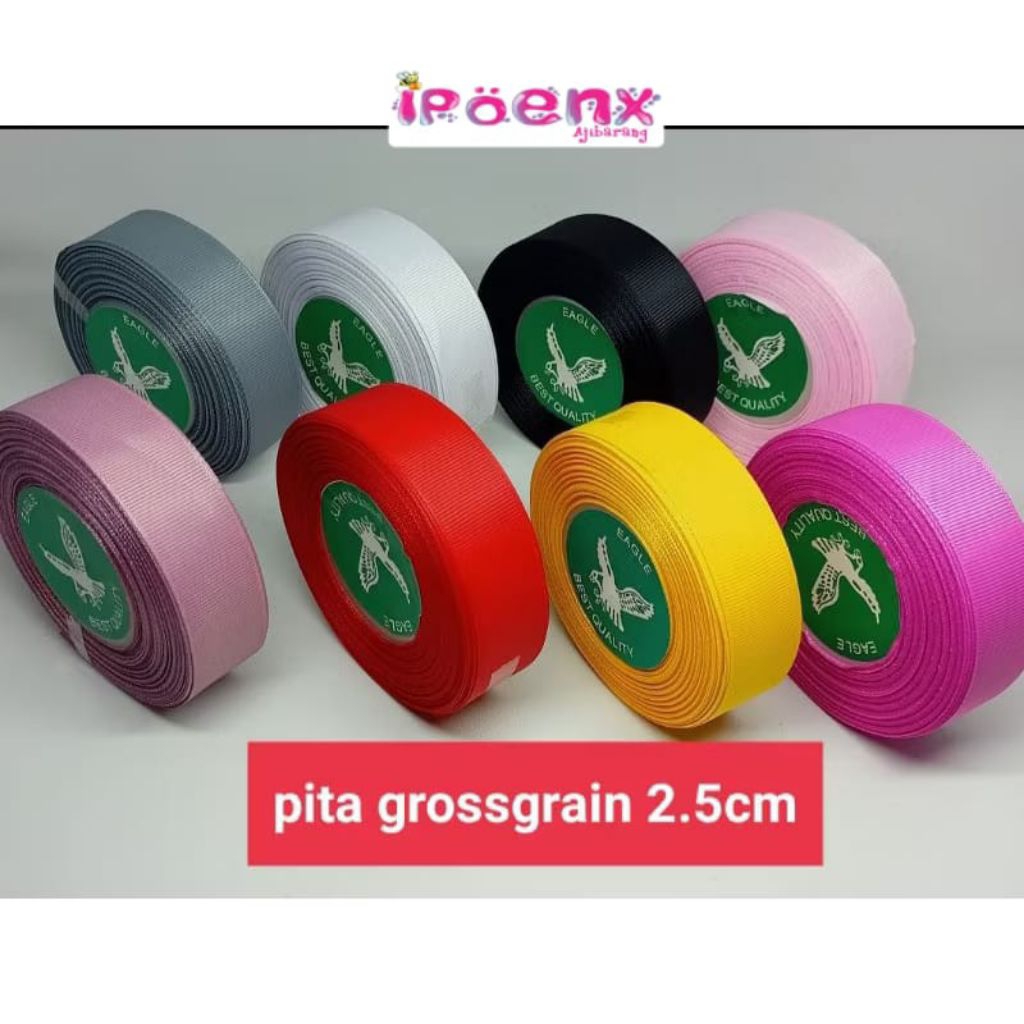 

Pita Grossgrain 1 inchi (2,5) [Perroll 18meter] HITAM
