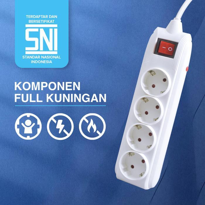 Kenmaster Stop Kontak 4 Lubang 4 Meter