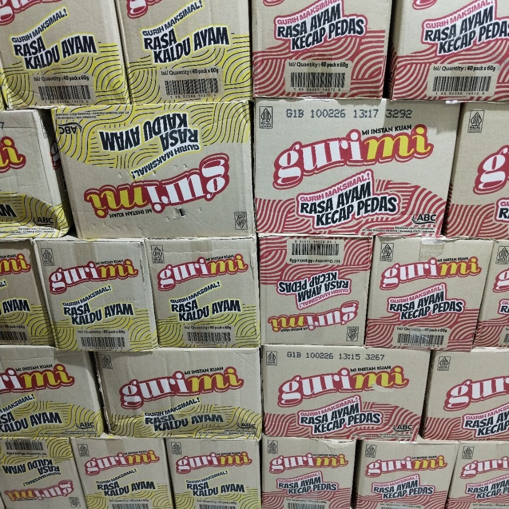 

( 1 DUS ) GURIMI Mie Instan Rasa Kaldu Ayam / Ayam Kecap Pedas isi 40 Bungkus