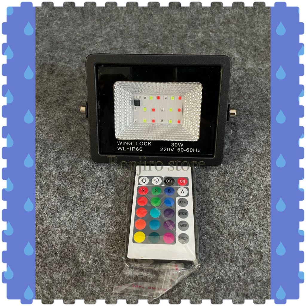 lampu led sorot tembak floodlight lampu outdoor LED RGB/Lampu sorot RGB REMOTE