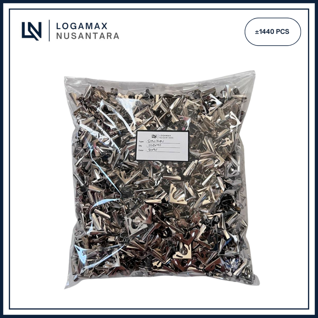 

(10 GROSS / ±1.440 PCS) SIKU KUPU LOGAMAX/ SIKU KEMBANG / SIKU SUDUT BUKU / SIKU BUKU WISUDA / SIKU BUKU YASIN / SIKU BUKU / EMAS / SILVER/NIKEL / GROSIR