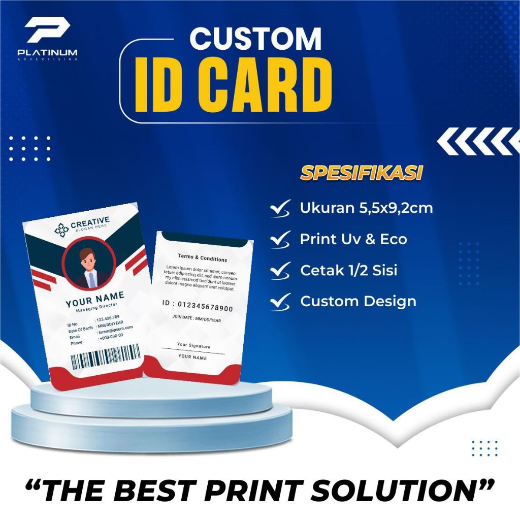

CETAK / CUSTOM ID CARD - Kartu Member / Kartu Anggota Pelajar - TANPA MINIMAL ORDER - PREMIUM QUALITY - PRINT UV / ECO