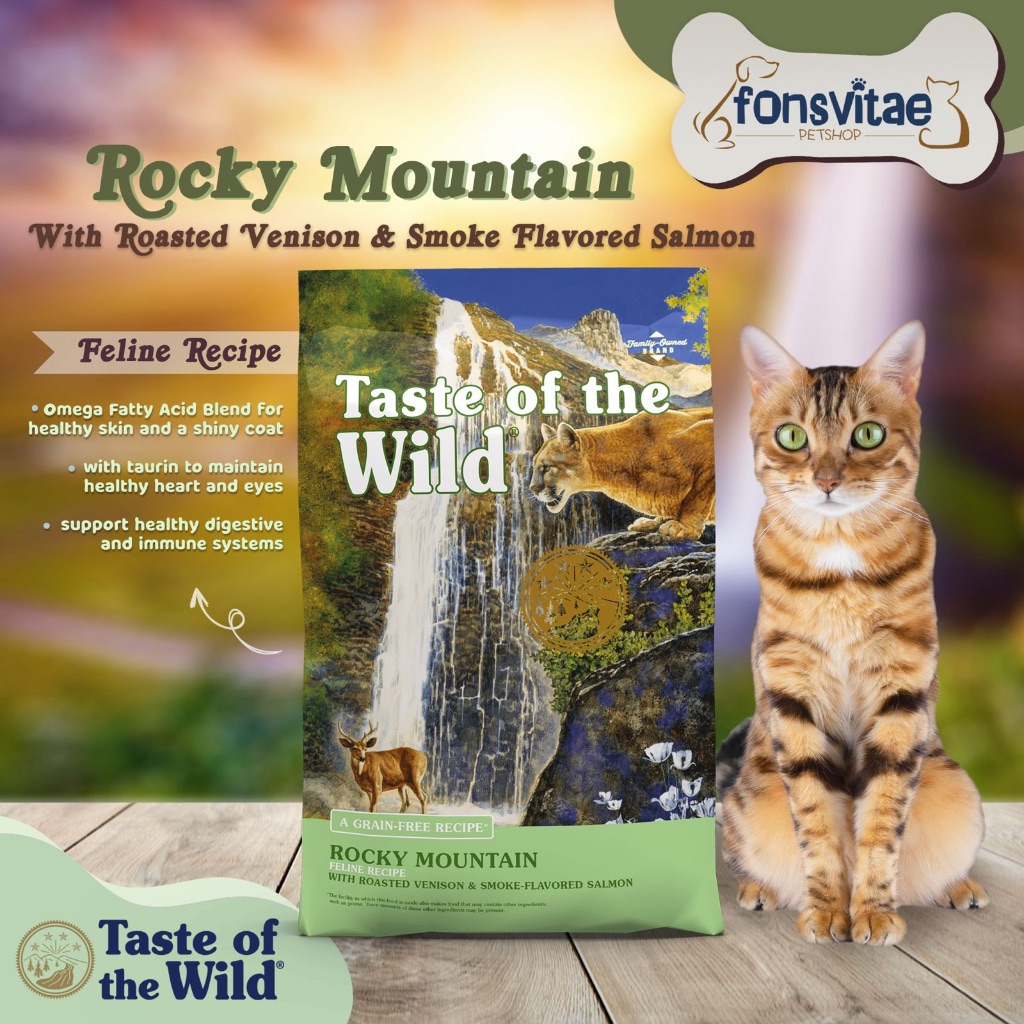Taste Of The Wild Rocky Mountain Feline 5lbs - Makanan Kucing