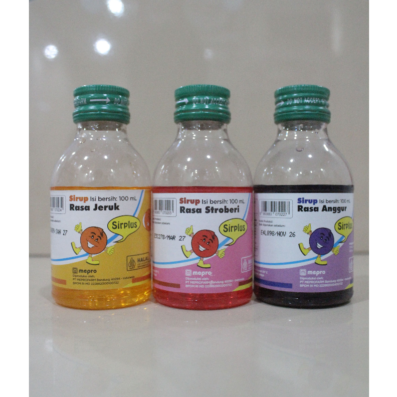 

SIRPLUS SIRUP PEMANIS PELARUT OBAT 100 ML RASA BUAH CAMPURAN OBAT