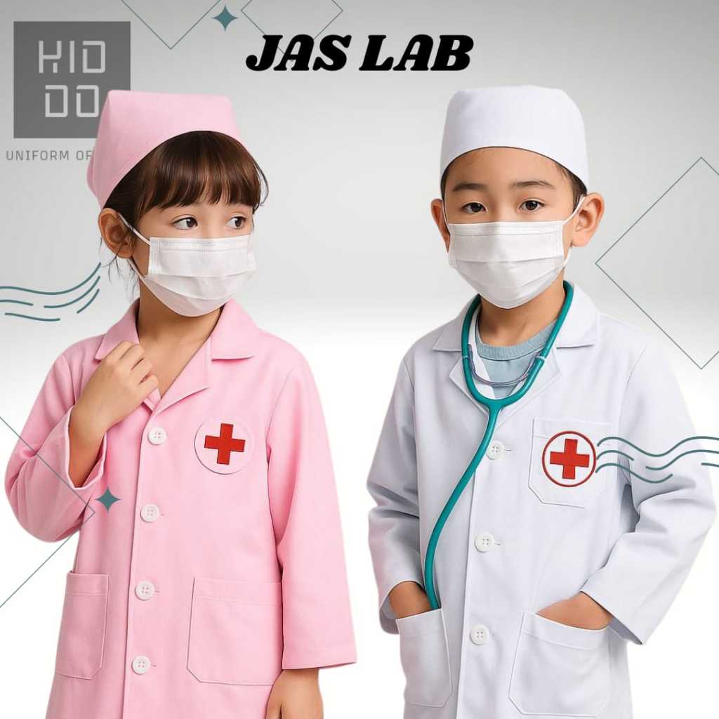 BAJU PROFESI ANAK JAS LAB/JAS DOKTER/PERAWAT/SUSTER/DOKTER/PINK/PUTIH/LAKI LAKI/PEREMPUAN