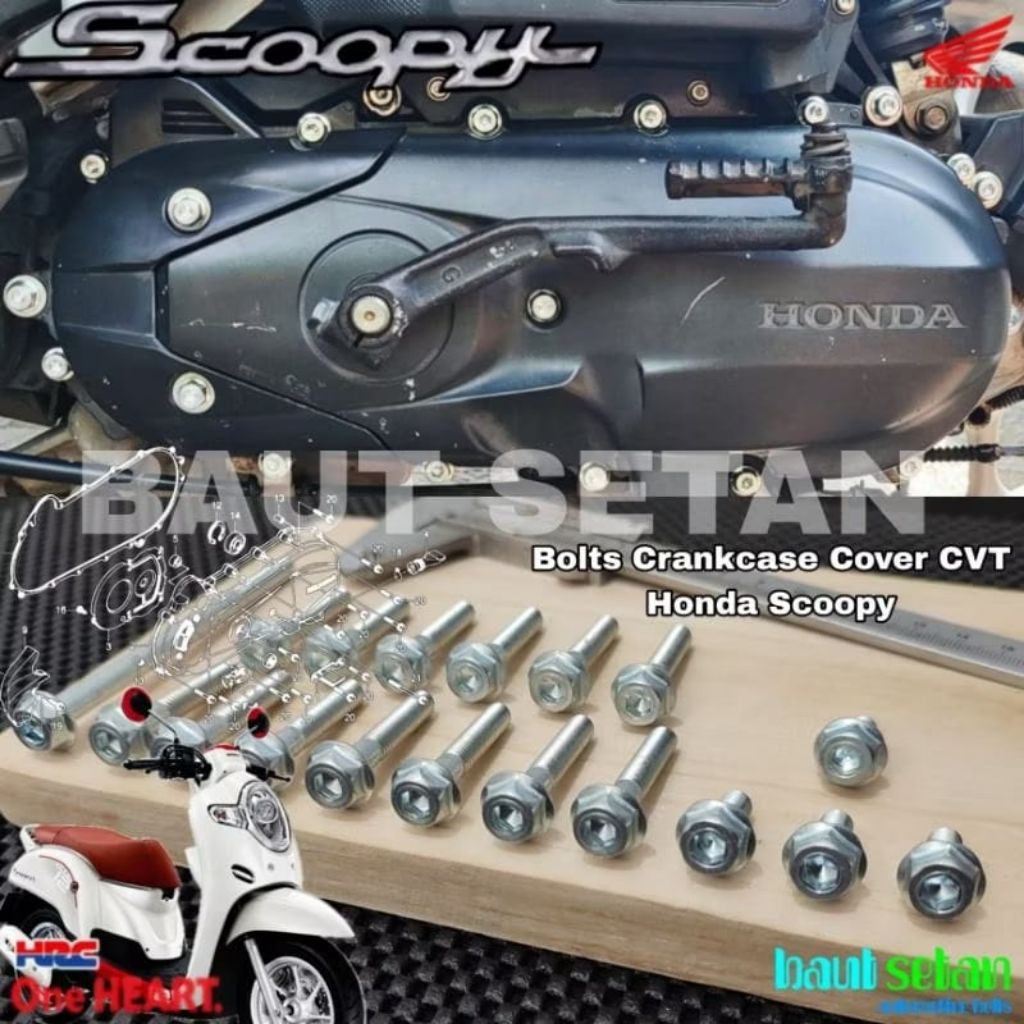 Baut Dua Kunci Blok CVT Honda Scoopy Fi ESP 2013-2020