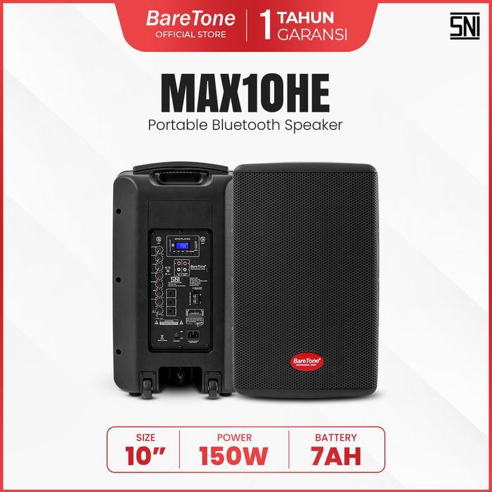 Speaker Portable Baretone MAX 10 HE / Baretone MAX 10HE / Baretone MAX10HE Original baretone 10 inch