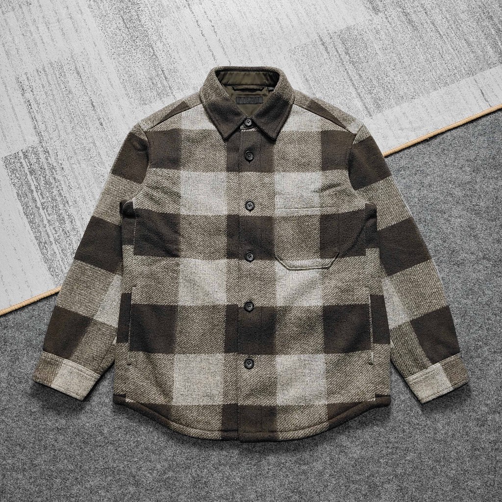 Uniqlo Overshirt Jacket Brown Jaket Outer Luaran