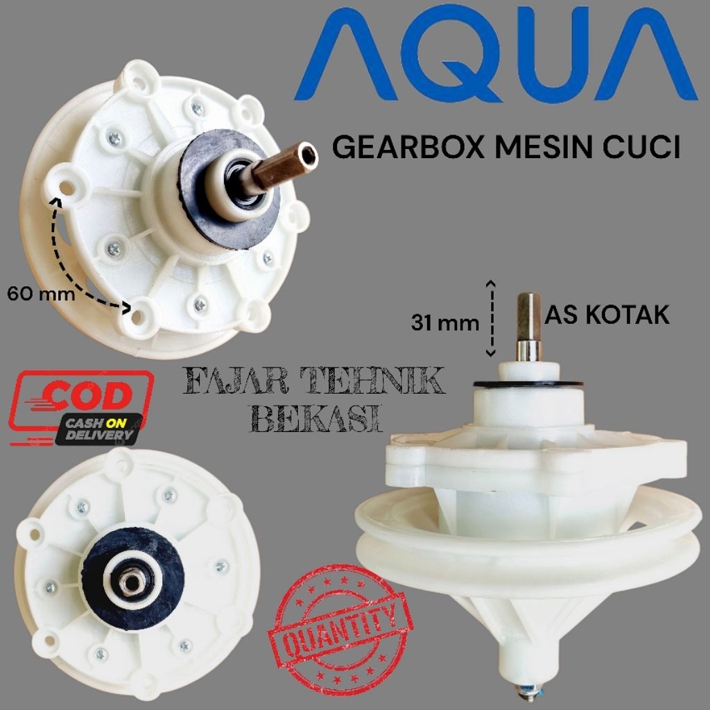 GEARBOX GEAR BOX GIRBOK MESIN CUCI AQUA 2 TABUNG ORIGINAL