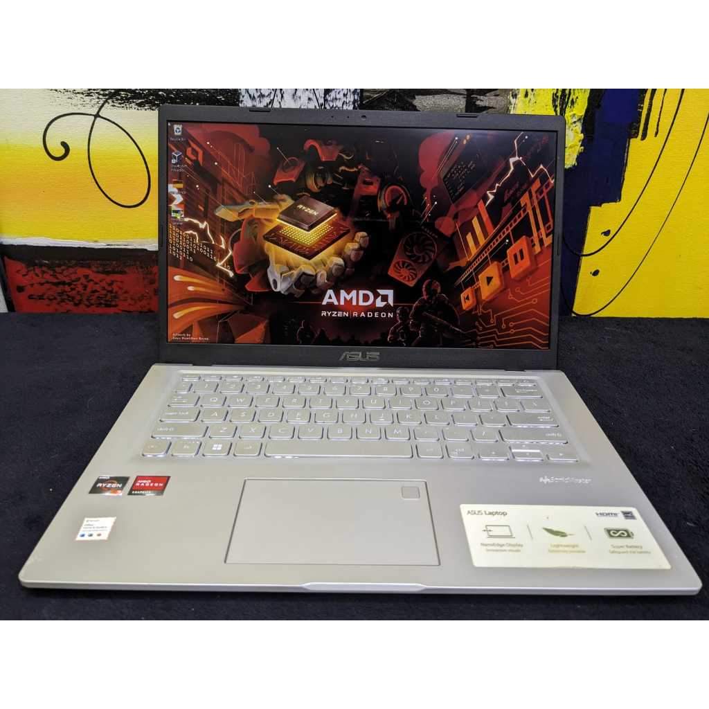 Laptop Asus X415 Ryzen 3 3250U 8/512 Backlit siap pakai