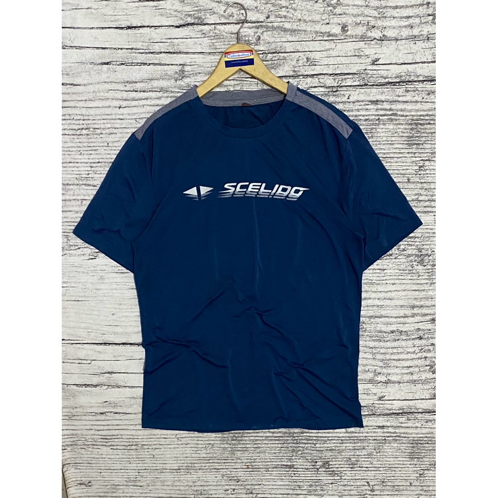 Kaos tshirt jersey outdoor olahraga running bigsize oversize tosca Scelido casual second bekas thrif