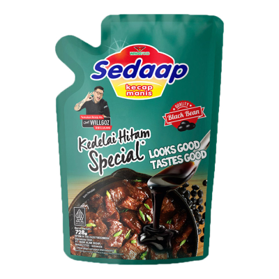

[1 Pack] Kecap Manis Kedelai Hitam Cap Sedaap 728 Gram - Rasa Mantap
