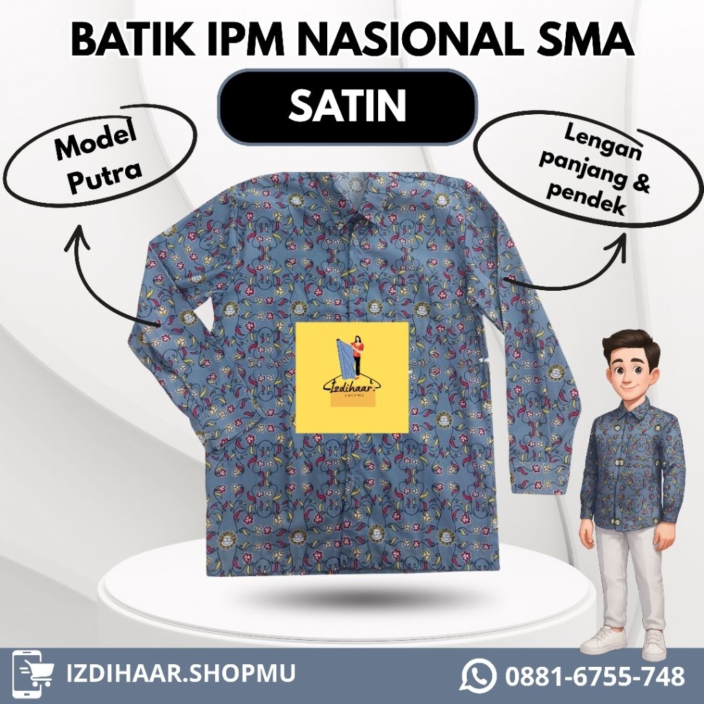 SATIN Batik IPM Muhammadiyah SMA Putra Motif Baru