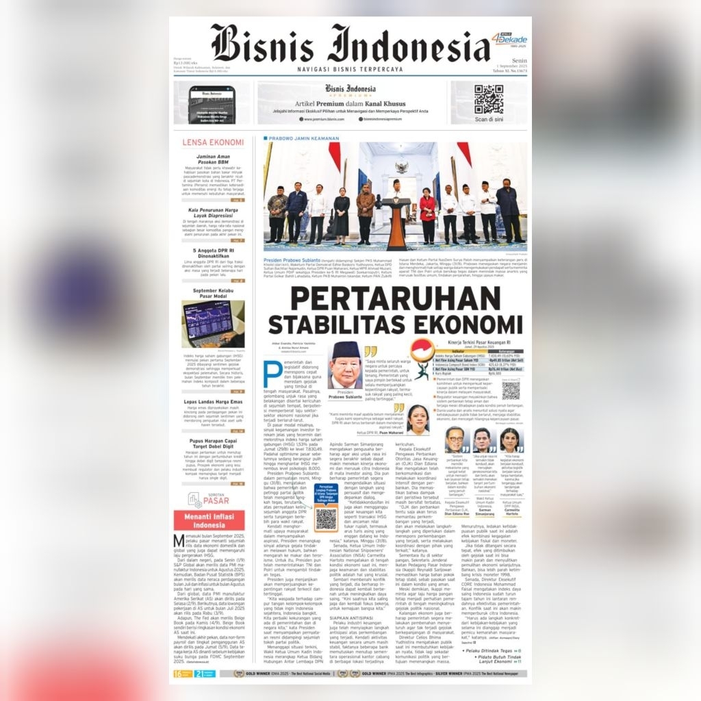 KORAN BISNIS INDONESIA EDISI DESEMBER 2025 ( DIJUAL HARIAN )