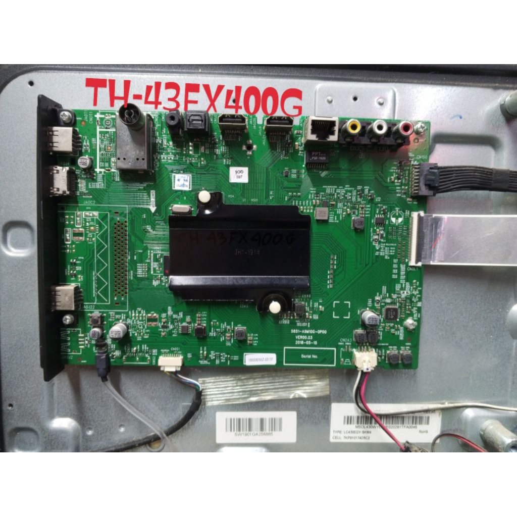 MAINBOARD MB MOBO MESIN TV PANASONIC TH 43FX400G TH 43FX400 G TH43FX400G