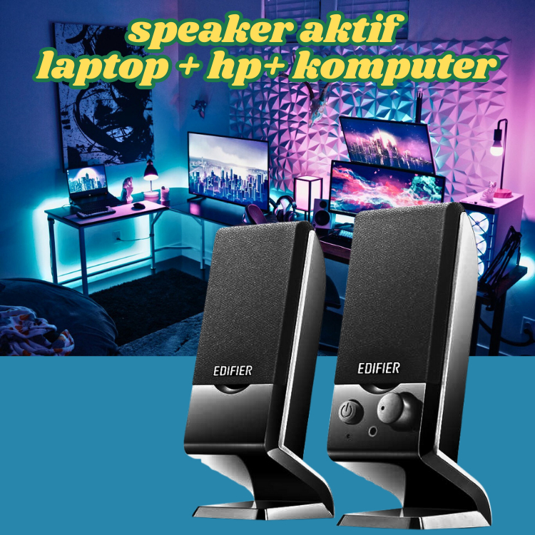 RAJA Speaker aktif laptop hp komputer super bass Edifier Multimedia Stereo  - R10U