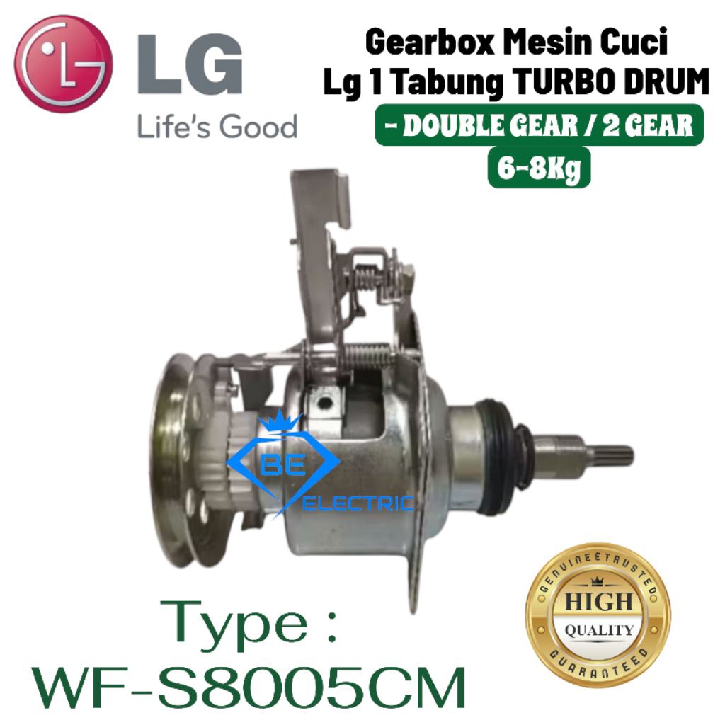 Gearbox GIRBOX Besi Mesin Cuci LG WF-S8005CM 6-8KG Top Loading | 1 Tabung 2 Gear Quality