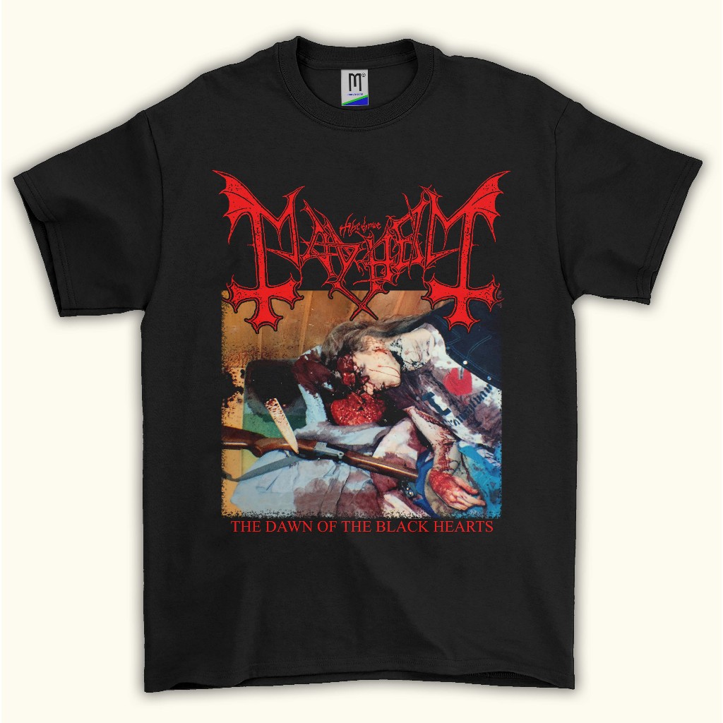 T shirt Mayhem - THE DAWN OF THE BLACK HEARTS| kaos band | kaos Musik | kaos Metal