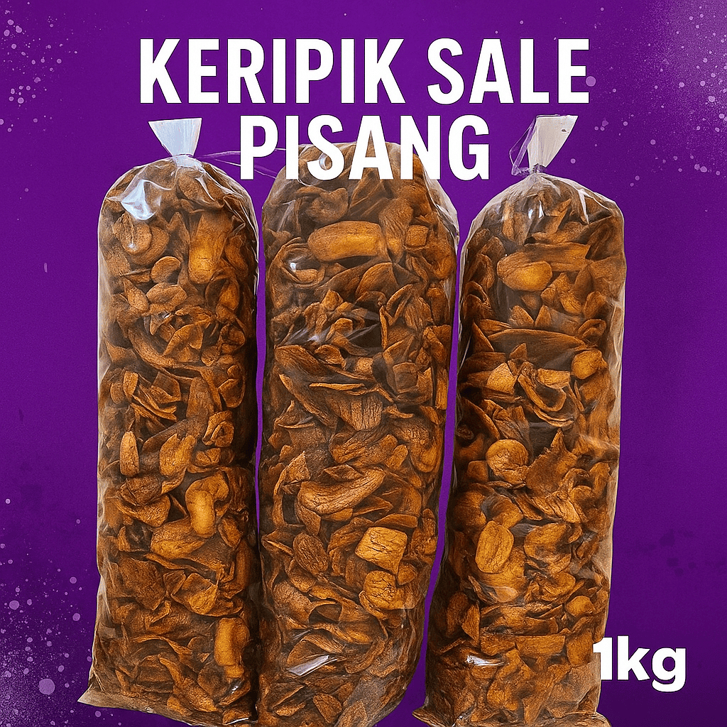 

Keripik Sale Pisang Kering Manis 1kg 500 gram Cemilan Kripik Premium