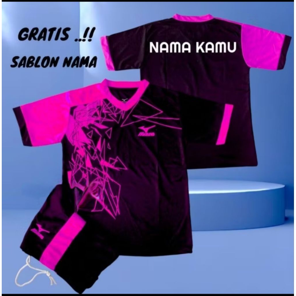 Custom nama saja tanpa nomor baju bola futsal seragam anak SD SMP olahraga junior