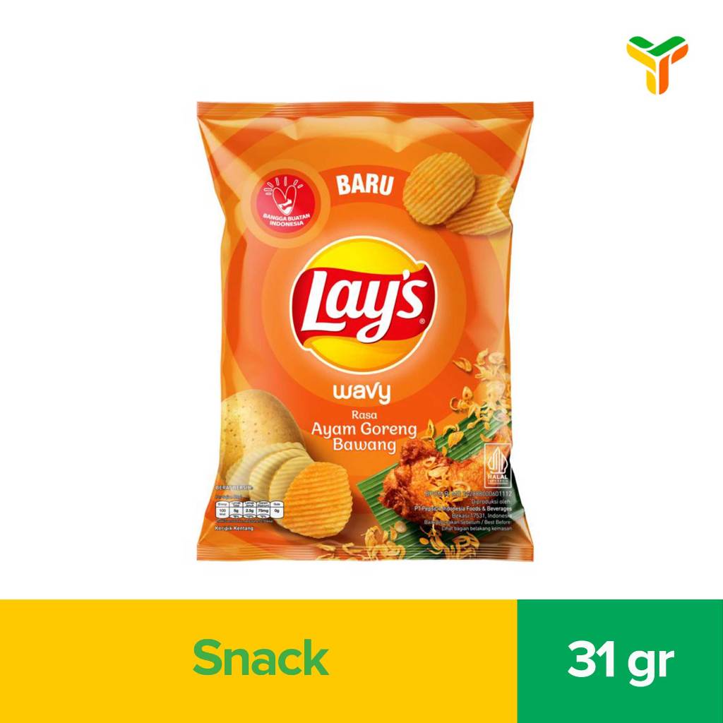 

Lays Wavy Rasa Ayam Goreng Bawang 31 Gram