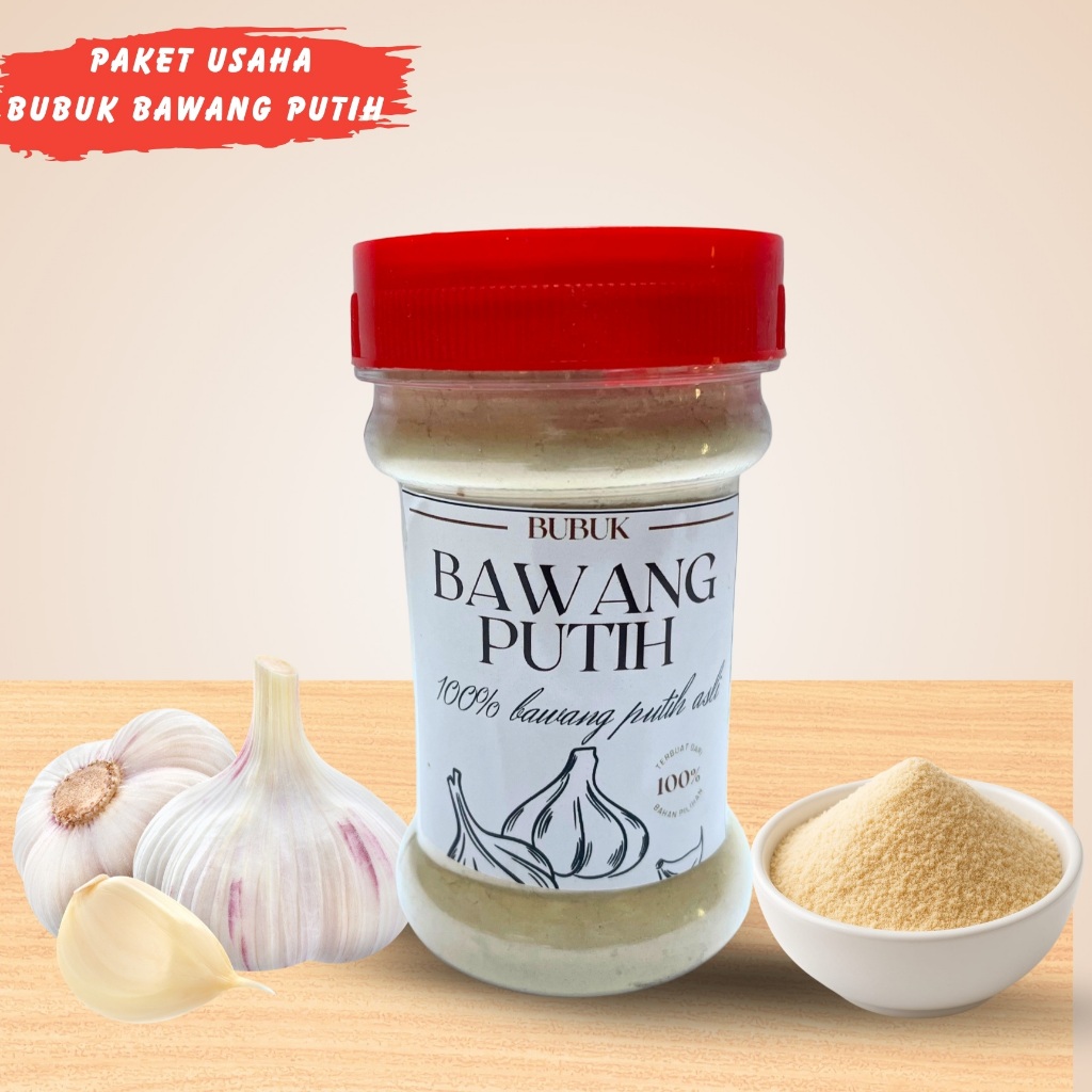 

Bubuk Bawang Putih Murni / Garlic Powder Grade A Paket Usaha 75 Gr