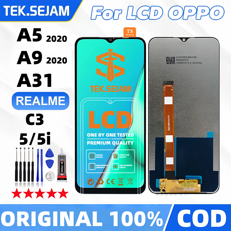 LCD OPPO A31 / OPPO A5 2020 OPPO A9 2020 / REALME C3 ORIGINAL 100%  TOUCHSCREEN FULLSET