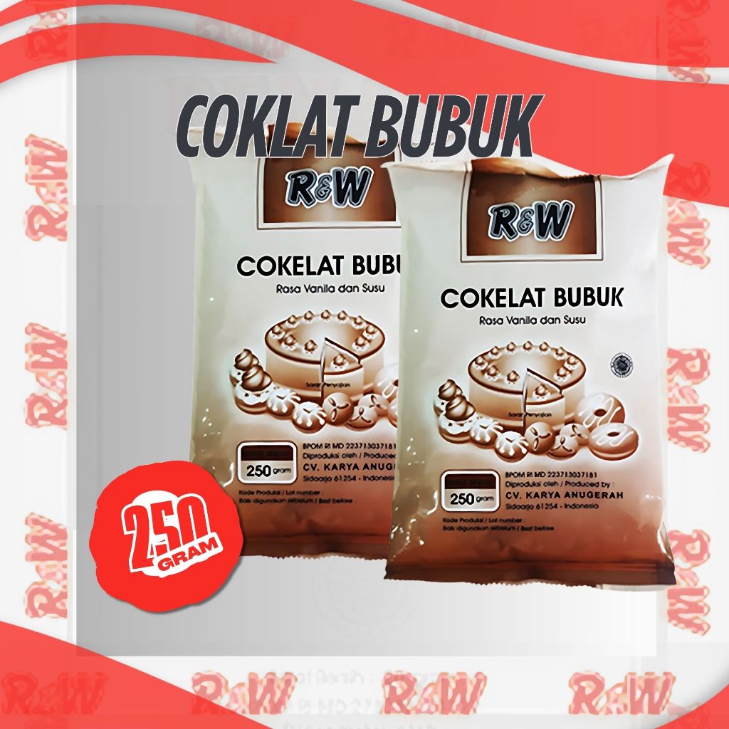 

Coklat Cokelat Bubuk Cocoa Powder Kue Rajawali R&W RW 250 g Bahan Brownies