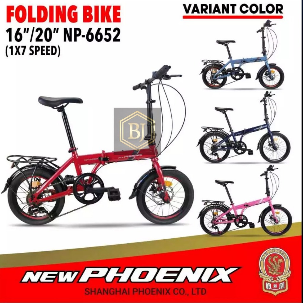 SEPEDA LIPAT 20 INCH NEW PHOENIX 6652 CAKRAM / SEPEDA LIPAT ANAK 20 INCH / FOLDING BIKE NPX 6655 DB
