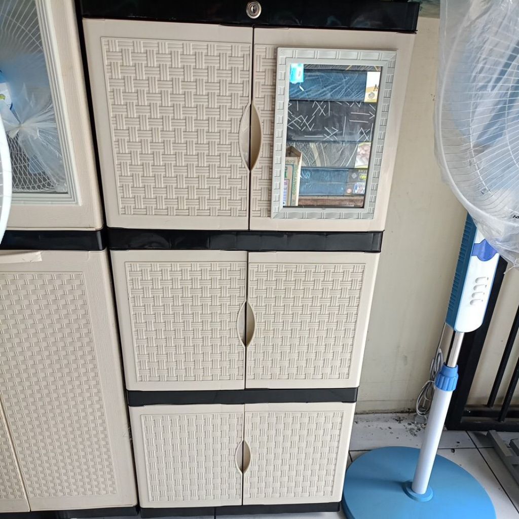 Lemari plastik mini susun 3 rak