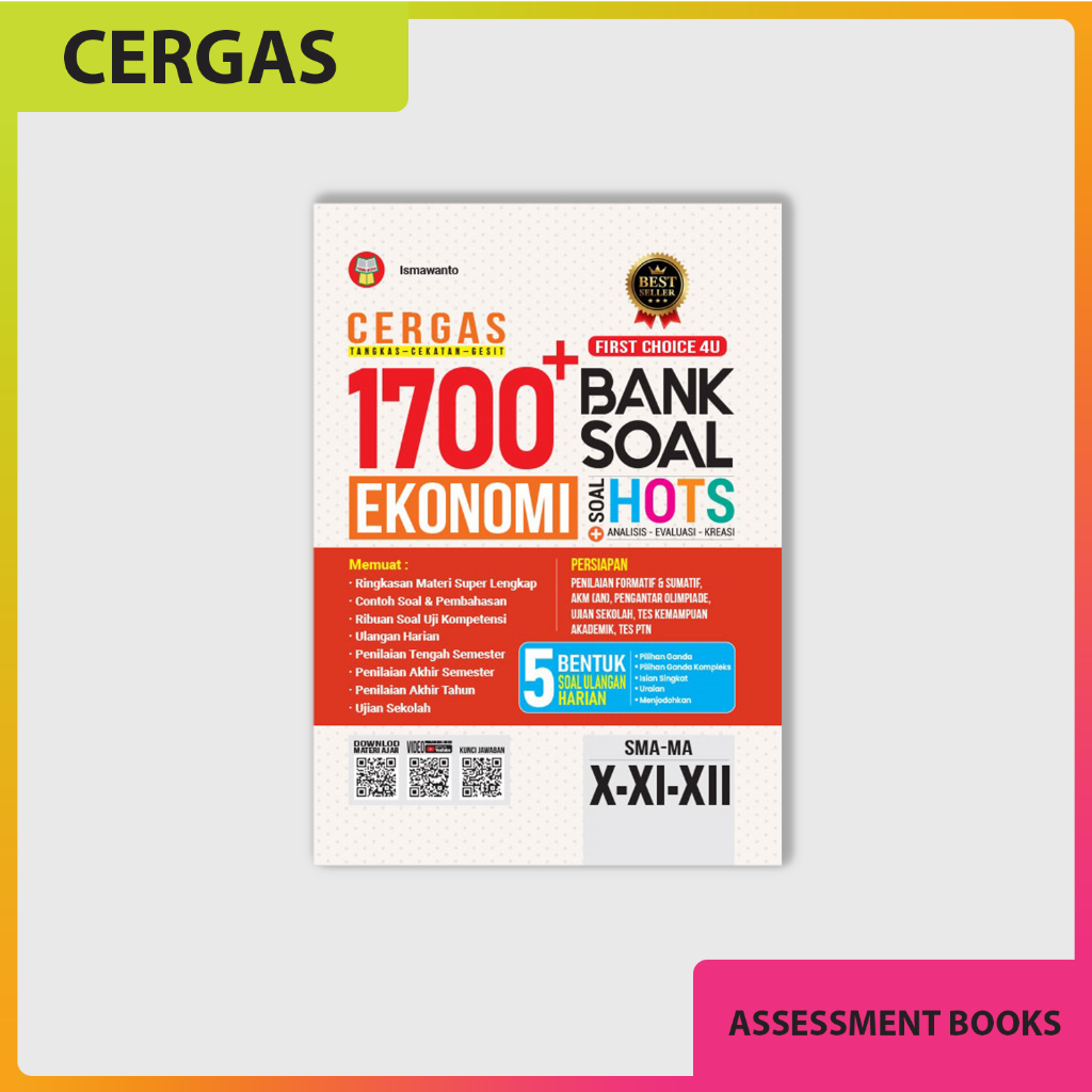 Buku Cergas 1700+ Bank Soal Ekonomi untuk SMA-MA/SMK-MAK Kelas X–XI–XII - Yrama Widya