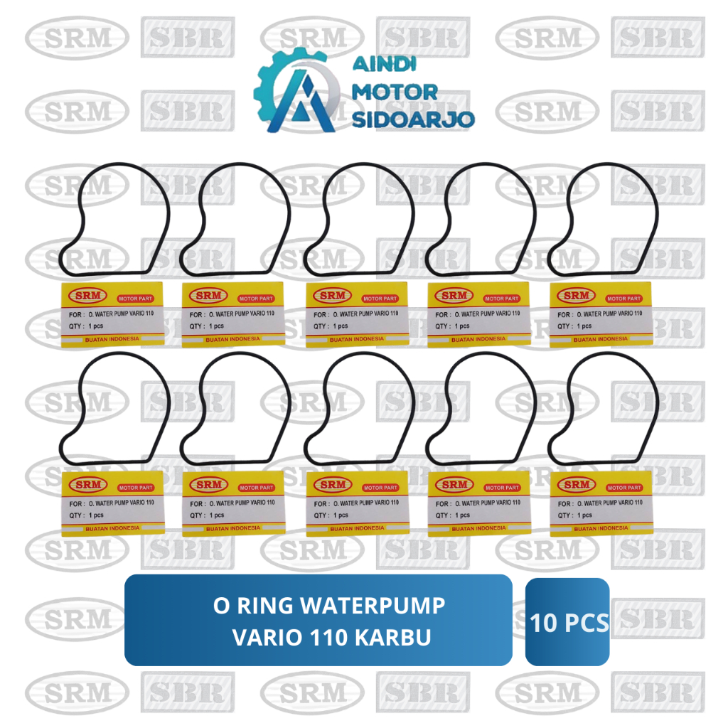 O Ring Water Pomp Vario 110 ( ISI 10 PCS ) - Oring Karet Seal Gasket Tutup Waterpump Pompa Radiator