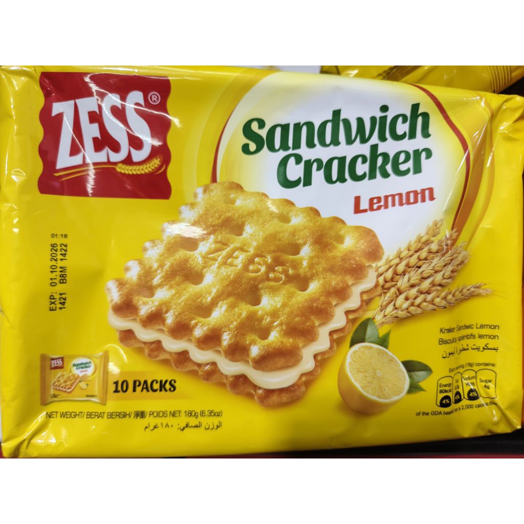 

Zess origin cream crackers Zess Sandwich Crcaker Oriental 180gr 10 packs