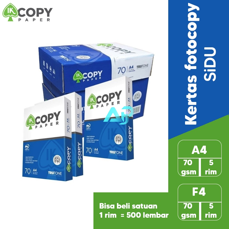 

Kertas HVS A4 IK Copy Paper 70gsm 210 x 297 mm