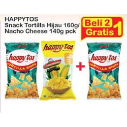 

[PAKET BUNDLE 3 PCS] HAPPY TOS TORTILLA CHIPS HIJAU / CORN CHIPS RASA JAGUNG BAKAR